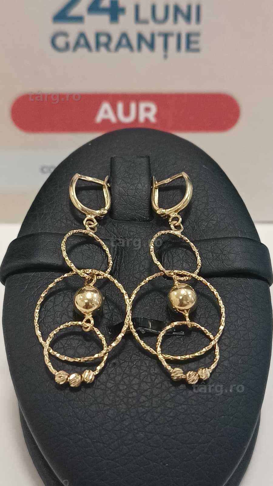 Cercei aur 14K 3.99gr [AG24 Harlau B.45953.1] - Garantie 2 ani!
