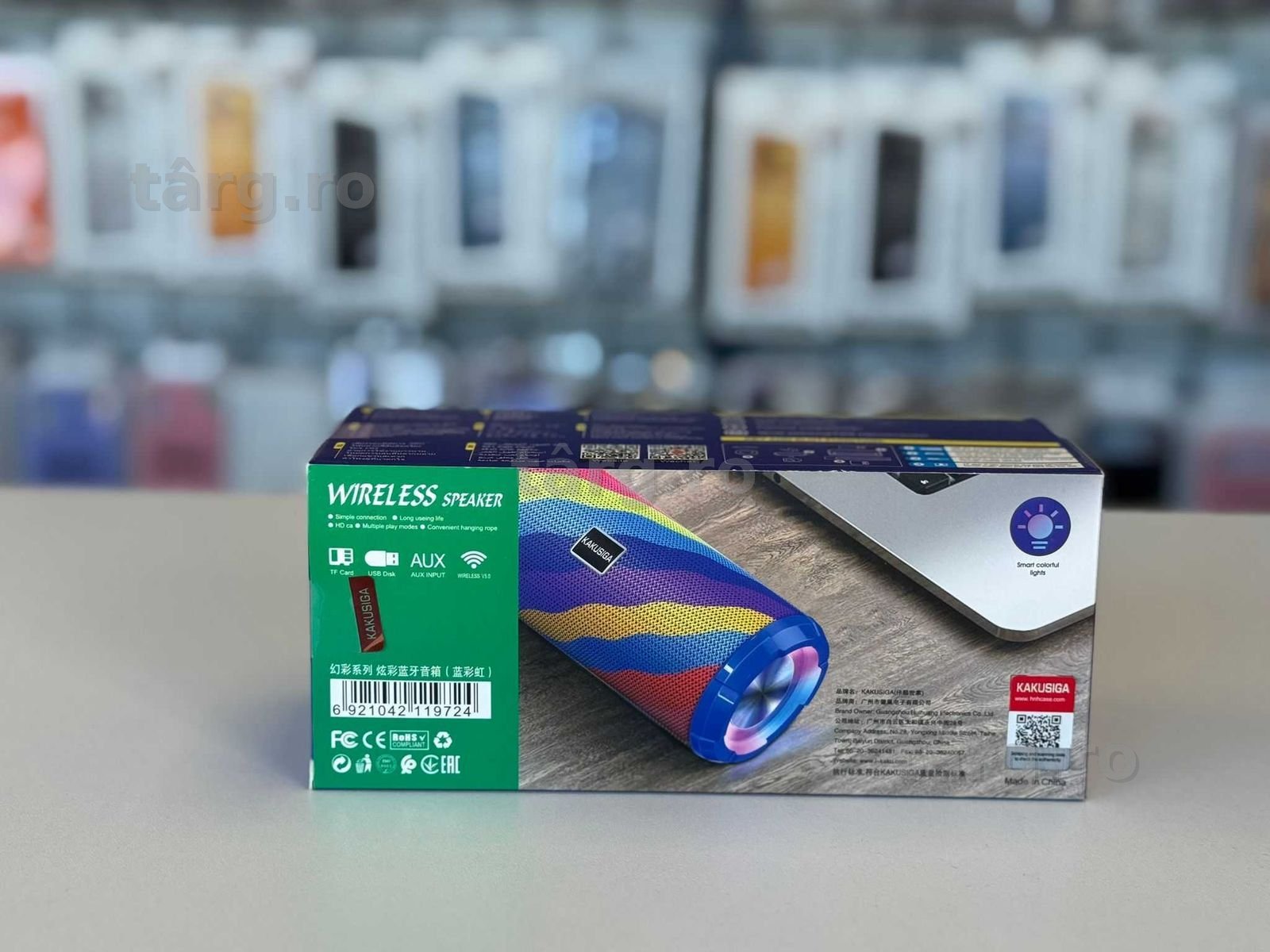 Boxa portabila, Bluetooth 5.0, Lumini LED, autonomie 4h 4