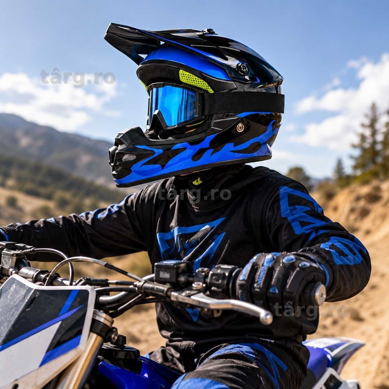 Casca Moto Enduro Cross ATV - S / M / L / XL - Albastru 2
