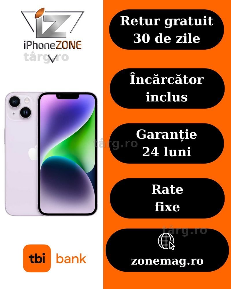 Iphone 14 128GB 100% Garantie Rate BuyBack - zonemag.ro