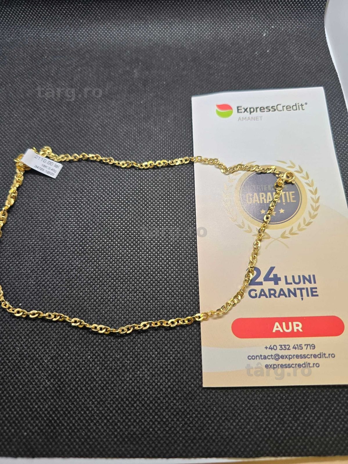 Lant de aur 18k (Ag29 Siraj b.34725.1) Garantie 2 ani
