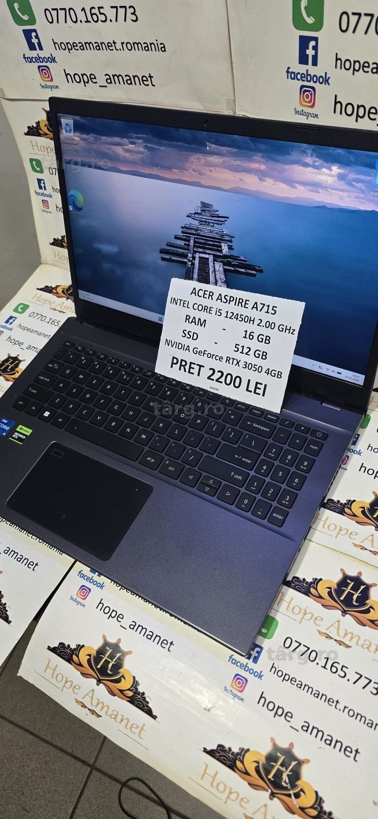 Hope Amanet P6 Laptop Acer Aspire A715 #182524 2