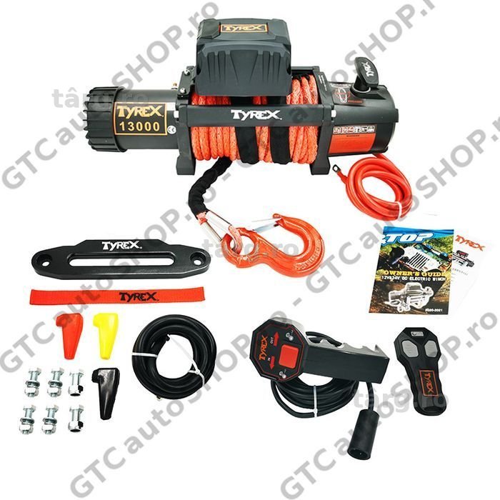 troliu tyrex 13000sp cablu sintetic