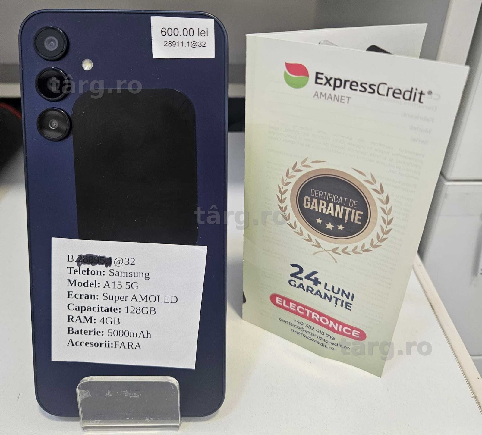 Telefon Samsung A15 5G (AG32 B28911.1) 2 ANI GARANTIE! 2