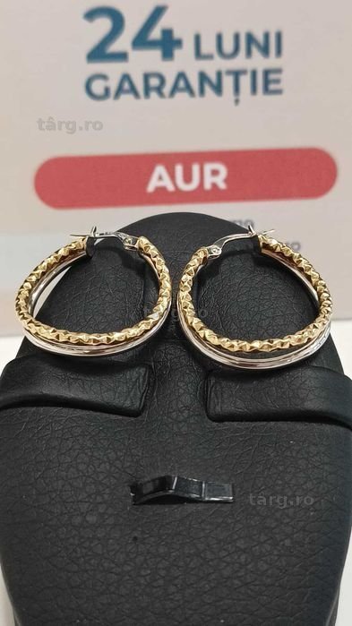 Cercei aur 18K 2.79gr (Ag24 Harlau b.45319.1) - Garantie 2 ani!