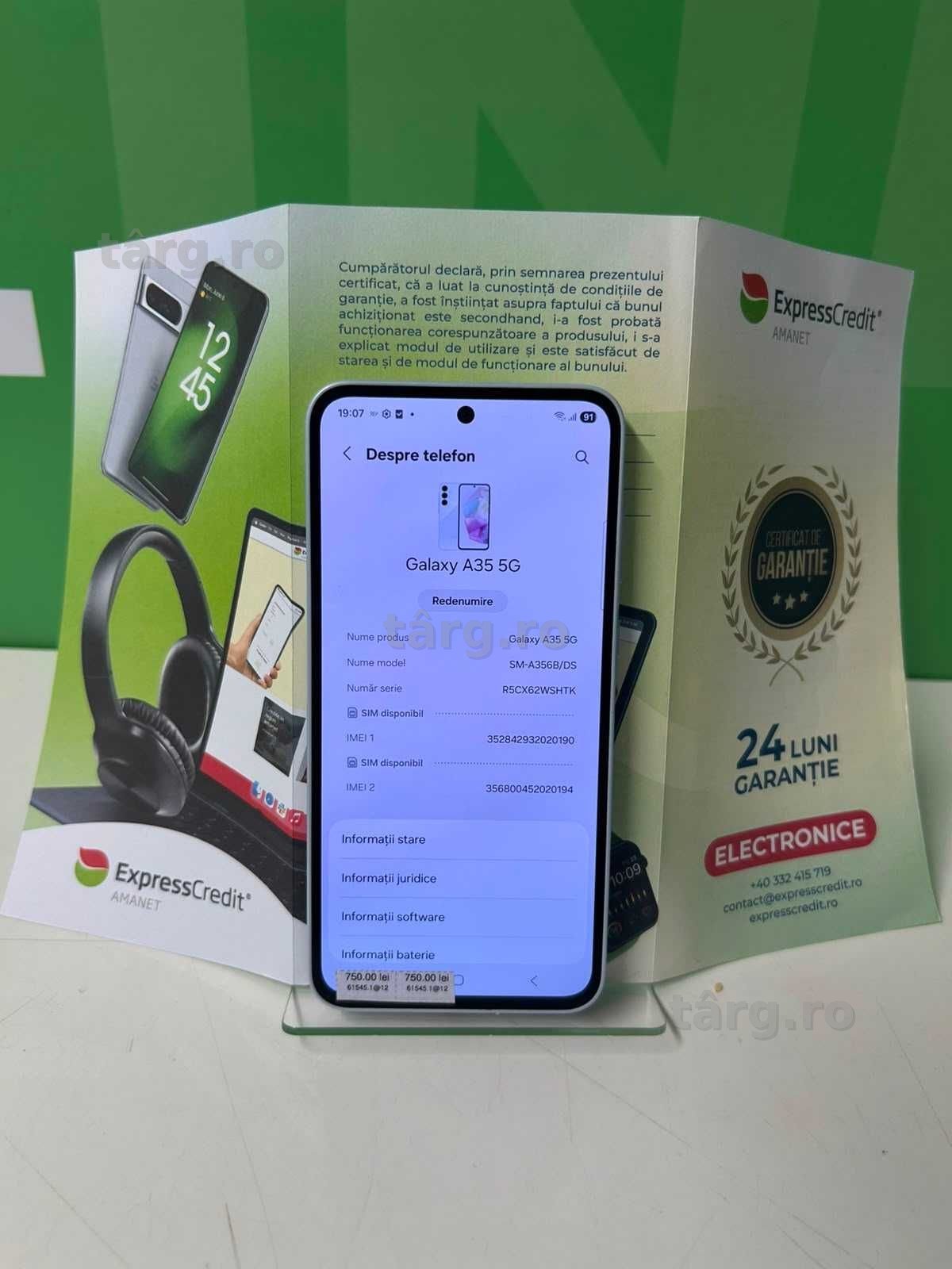 Samsung Galaxy A35 (B61545-Tatarasi) Garantie 2 ani-750 lei