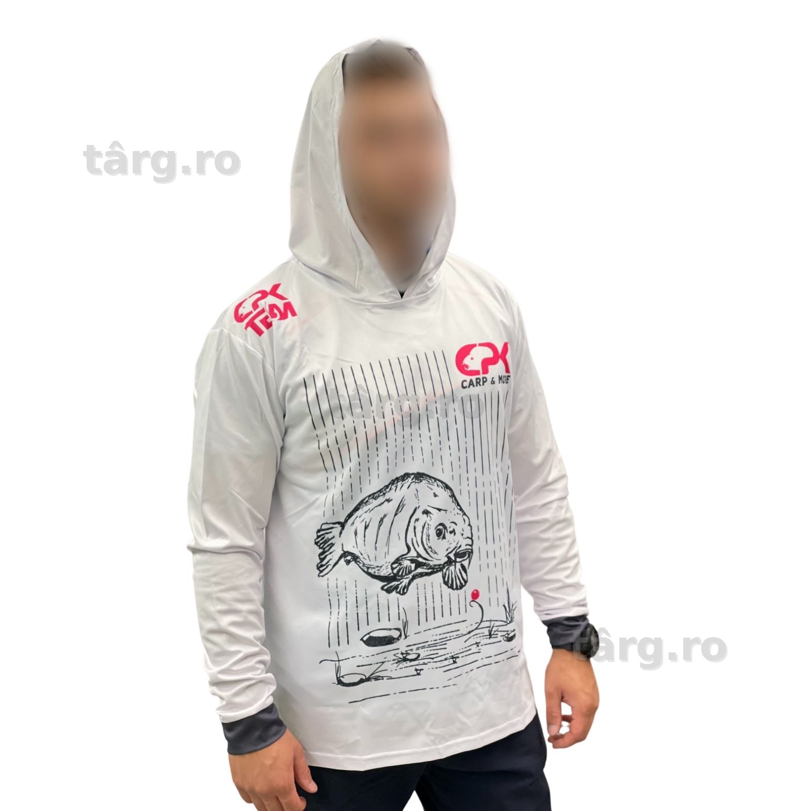Bluza barbati Uv Protect Alb pescuit - produs resigilat Decathlon