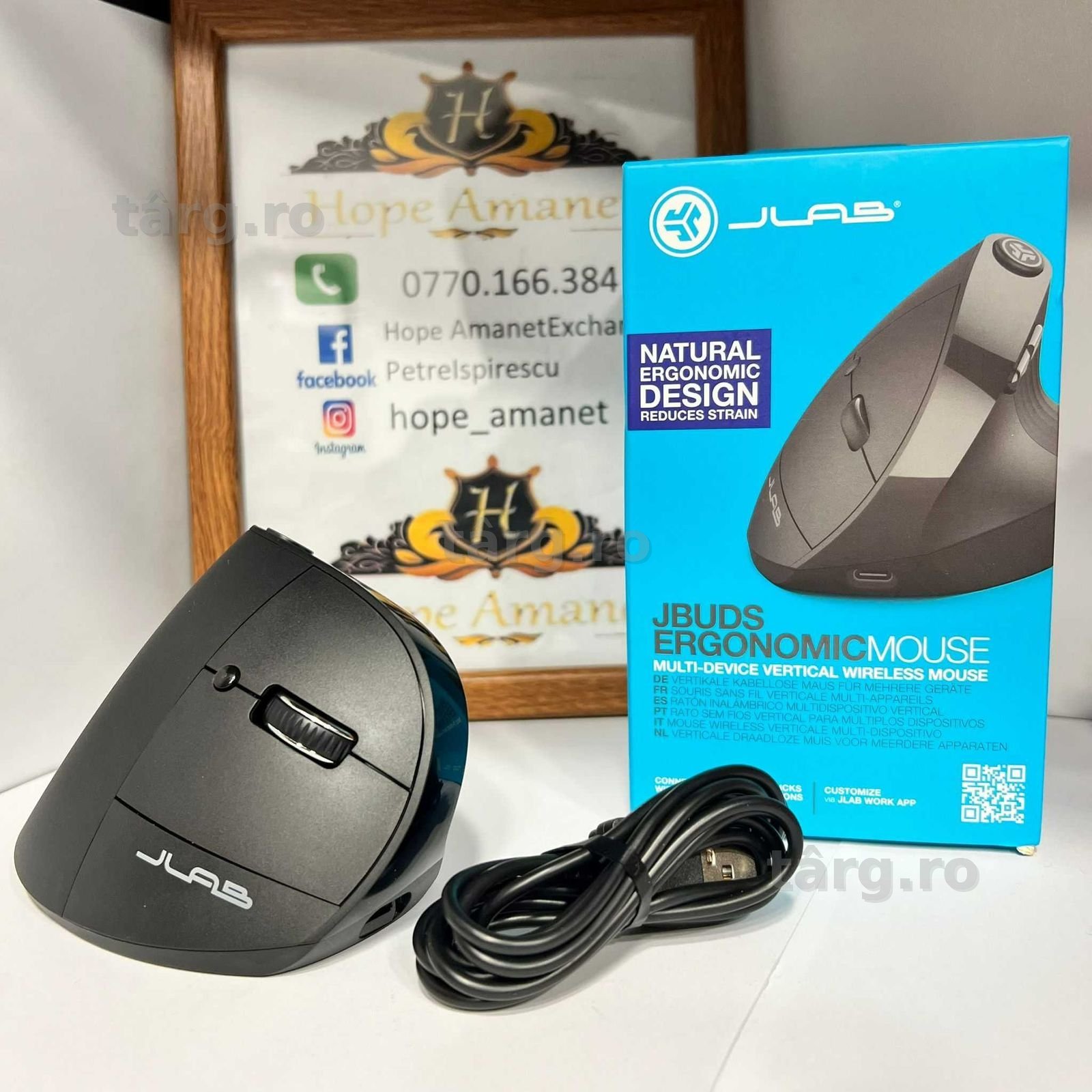 Hope Amanet P2 - Mouse JLab Wireless Ergonomic Sigilat