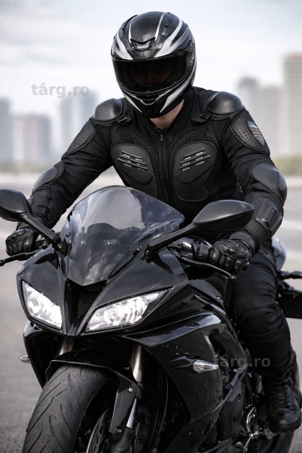 Armura de Protectie Moto, Rezistenta, Respirabila, Absorbtie a Socurilor, Pentru Moto Scuter, Motocross Negru Marimea M 5