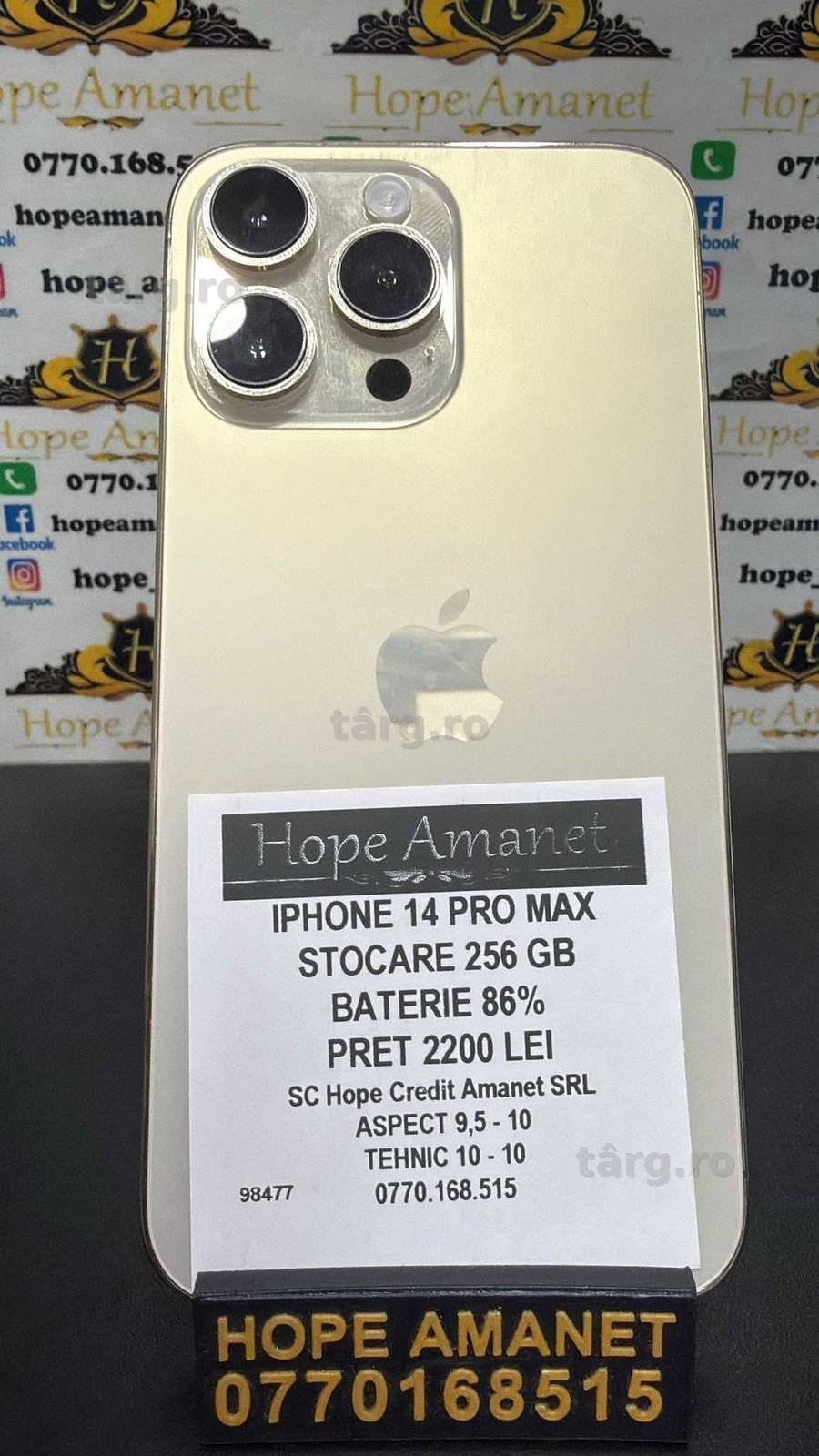 Hope Amanet P3 IPHONE 14 PRO MAX 256GB / BATERIE 86% 2