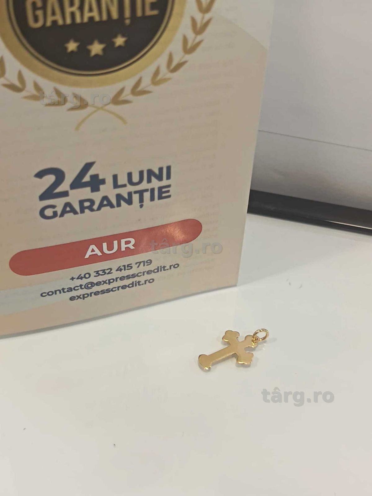 (AG41) Pandativ aur, 14K B6156.2 - Certificat de garantie!