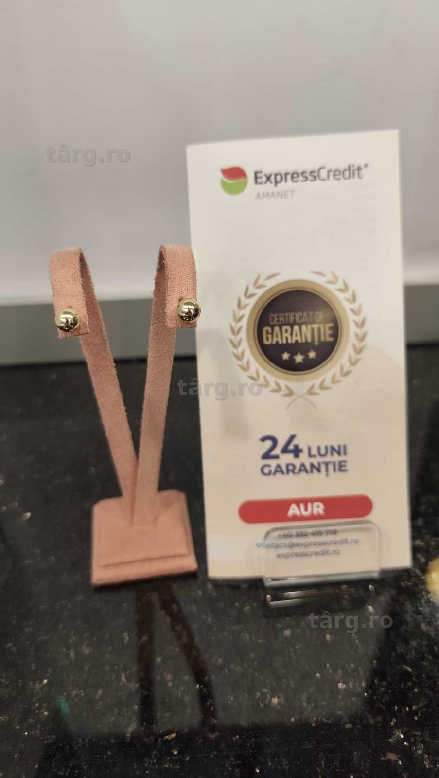 Cercei aur 14K 1.17g (Iulius Mall)(B-550) Garantie 2 ani!