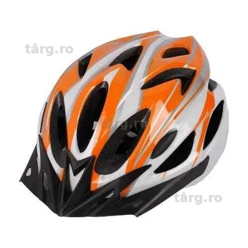 Casca protectie Bicicleta, Aerodinamica, Dimensiune reglabila 54-62cm, Portocaliu