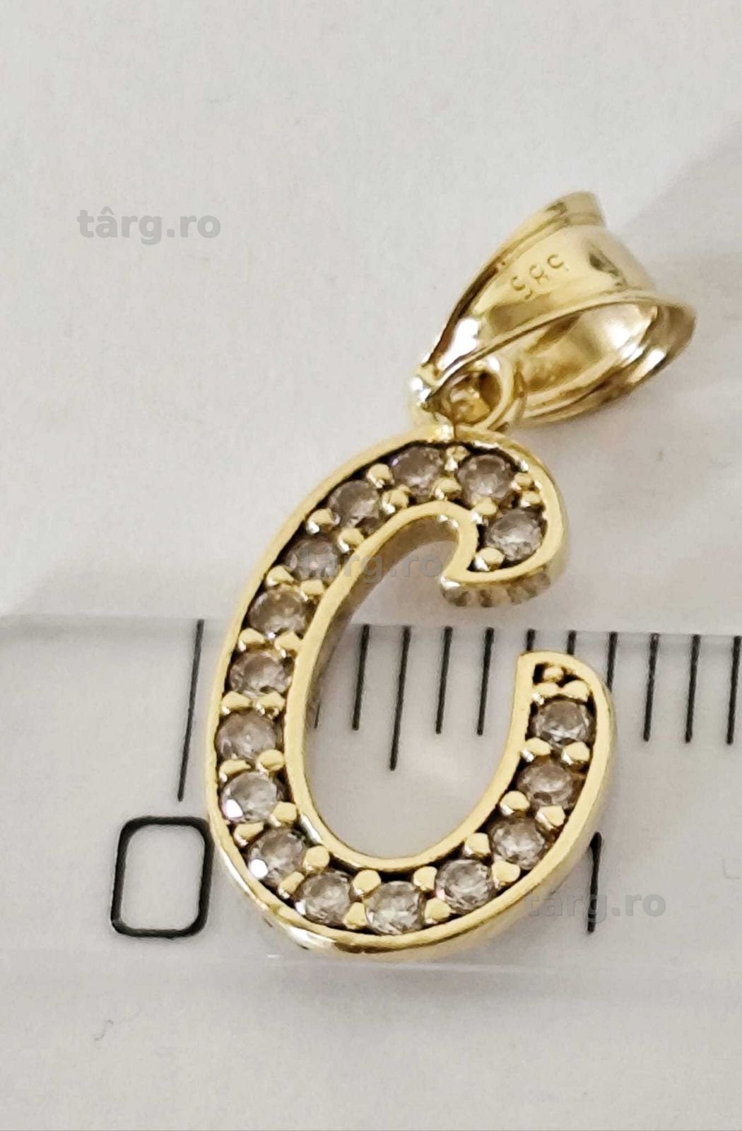 Pandantiv - Litera C         aur 14K 1.04 gr (AG35 B 34664.2) Garantie 2 ani ! 3
