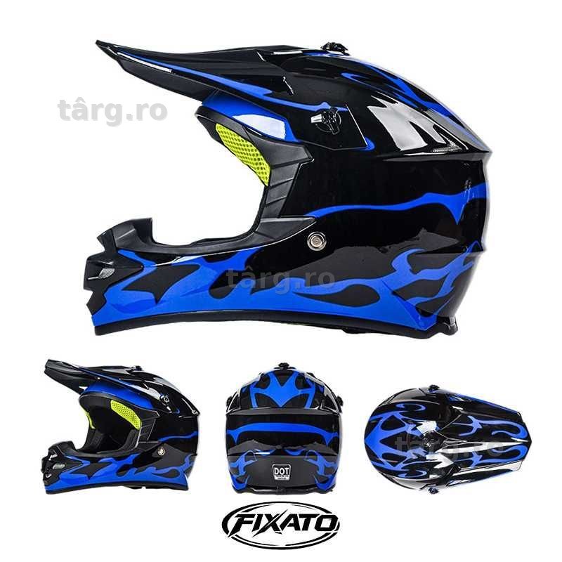 Casca Moto Enduro Cross ATV - S / M / L / XL - Albastru 7
