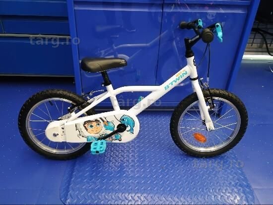 Bicicletă Inuit 100 16" alb copii 105 - 120 - (SecondHand) Decathlon