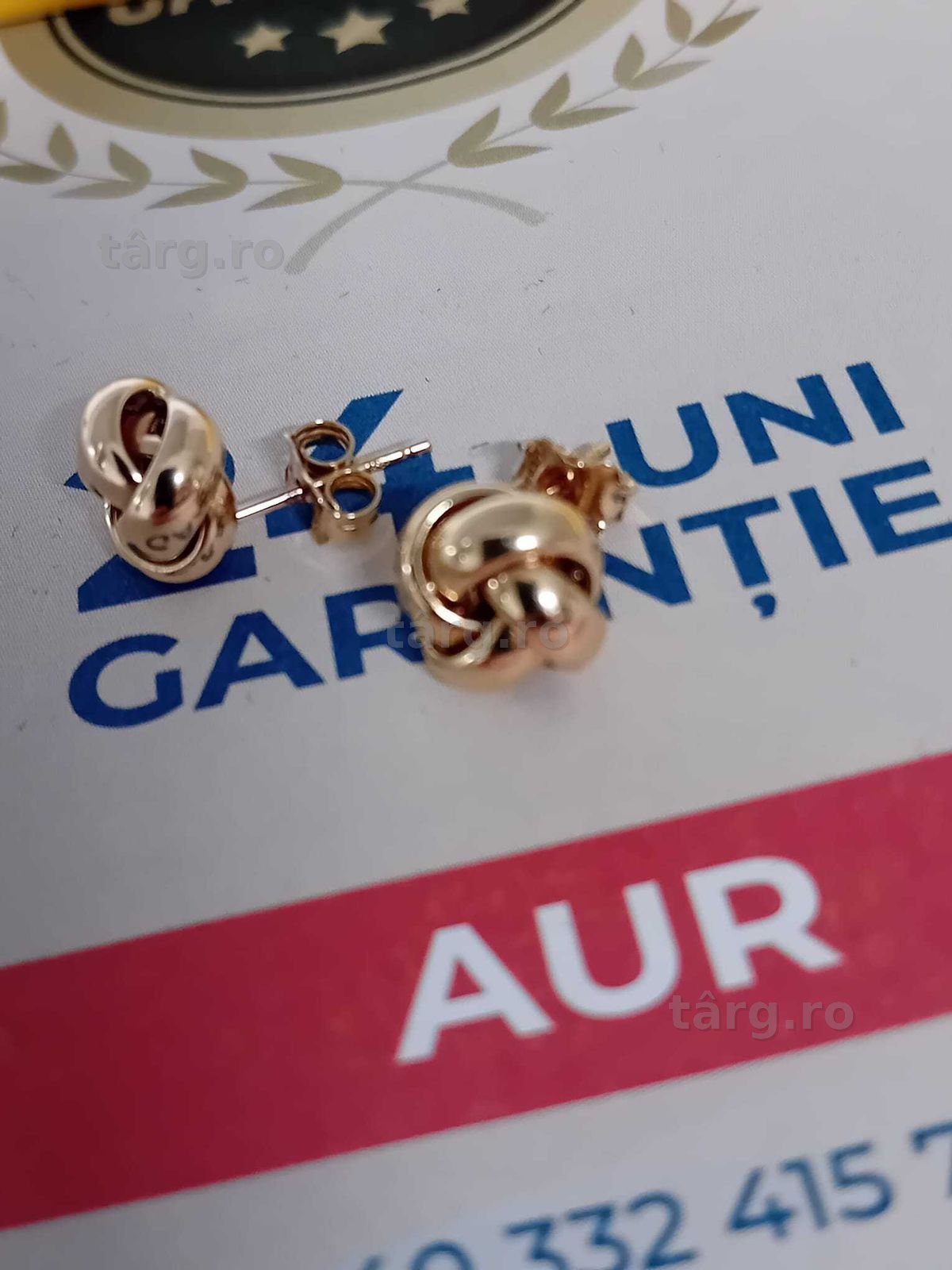 Cercei aur 14k [Tomesti-b:33267]-Garantie 2 ani! 2