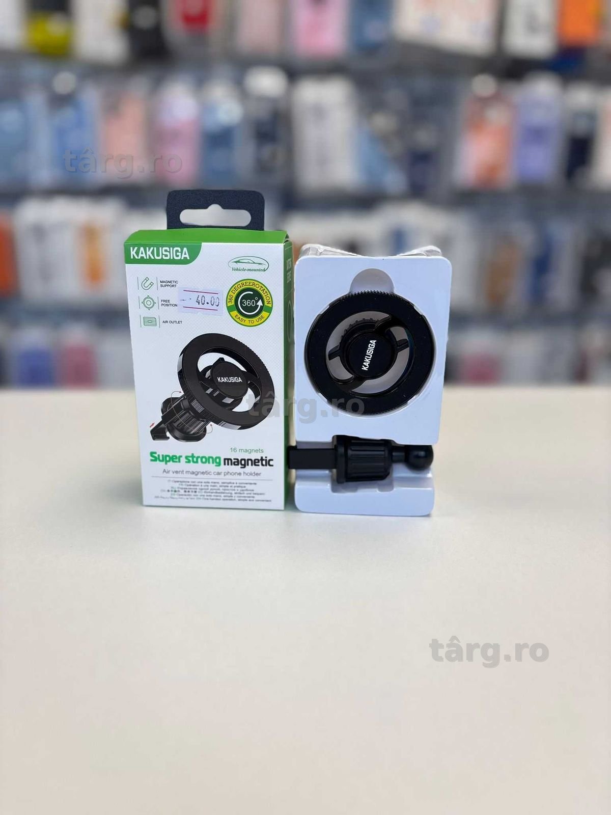 Suport Auto MagSafe, KSC-1164, pentru Grila, Rotativ, Negru 2