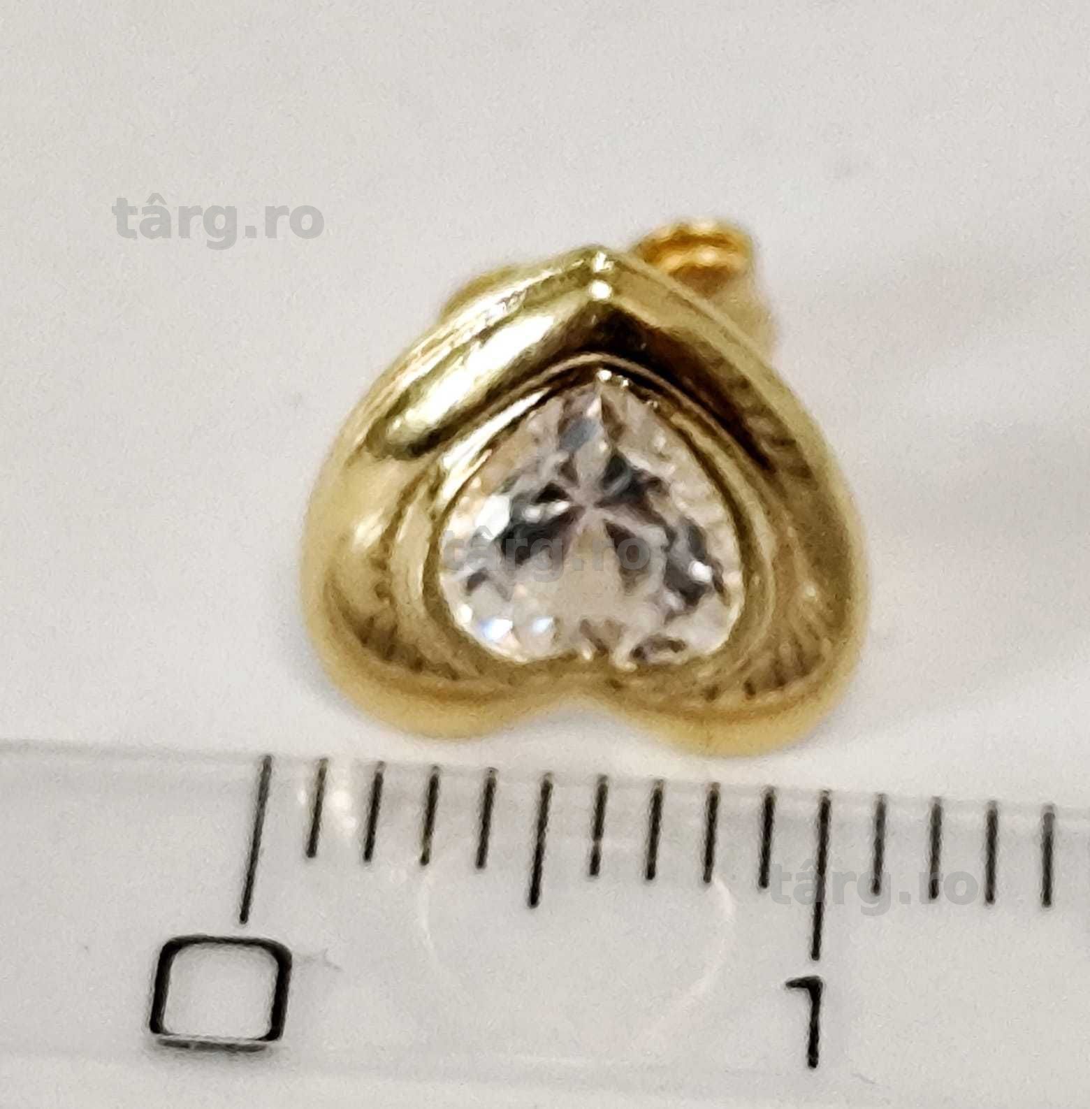 Cercei aur 18 K 2.11 gr (AG35 B 34714.3) Garantie 2 ani ! 4