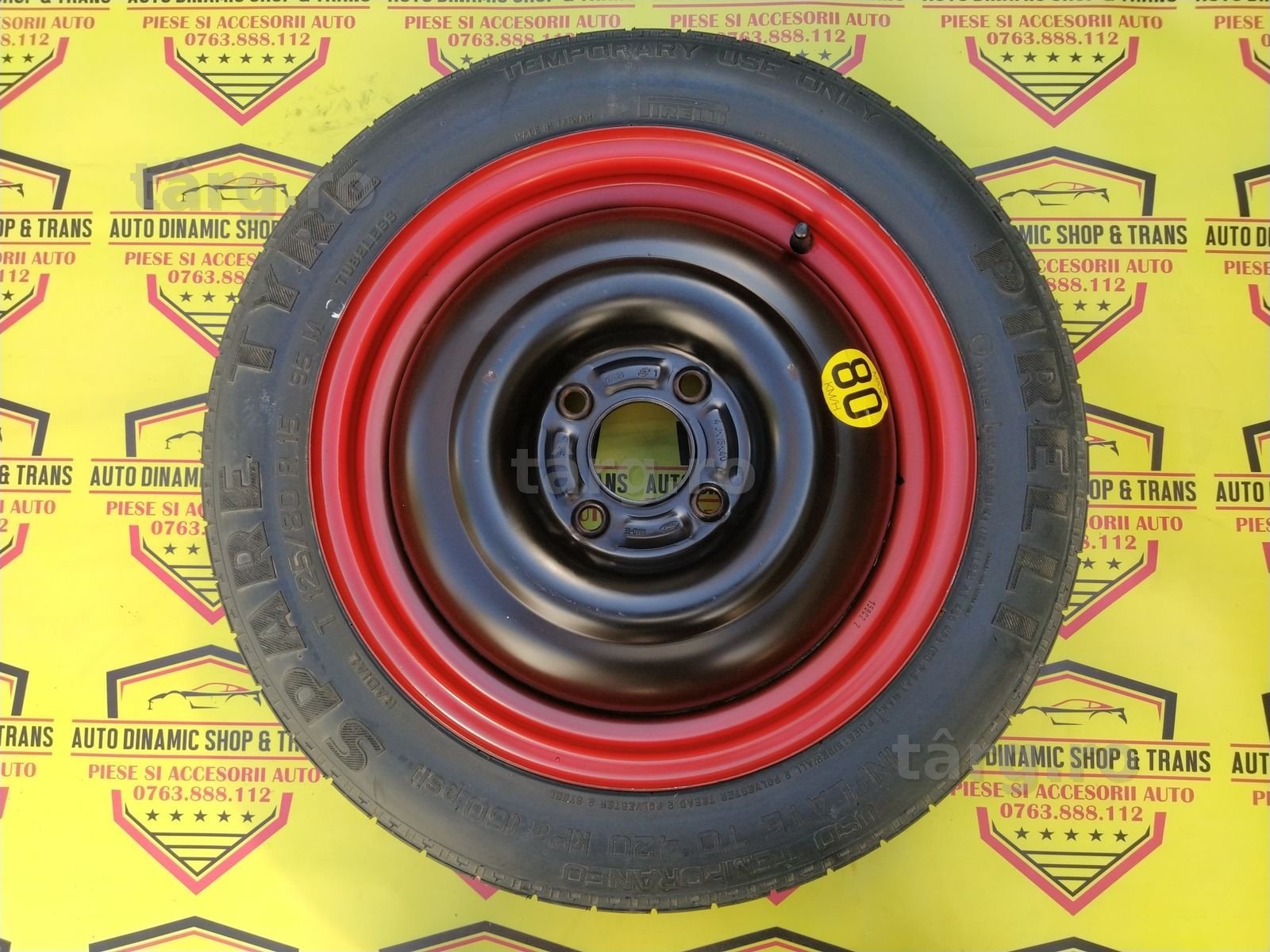 Roata de rezerva slim îngustă originala  Ford 125/80/15 4X108