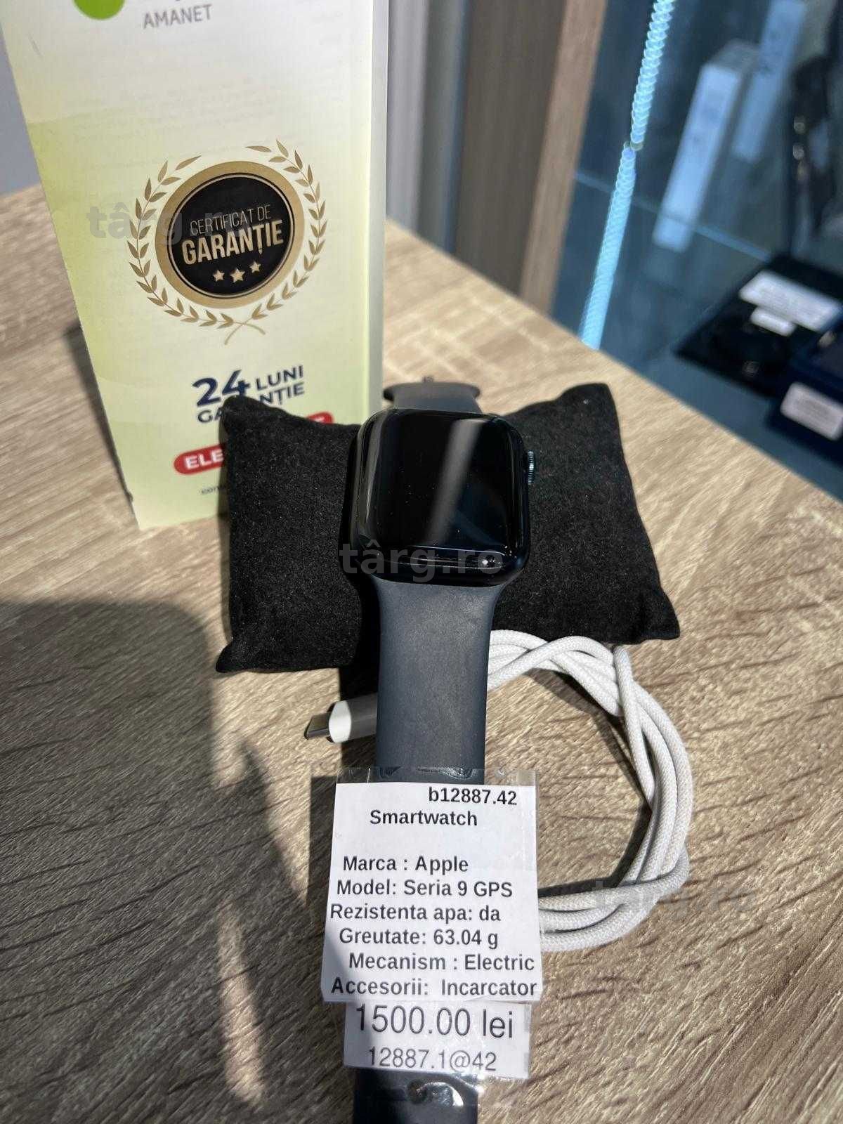 (AG42) Smartwatch Apple Seria 9 GPS ( B.12887.1.42 ) GARANTIE 2 ANI 3