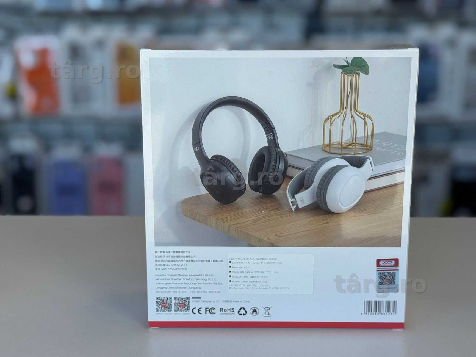 Casti Wireless, Capacitate 200mAh, Autonomie 15 ore, Microfon 7