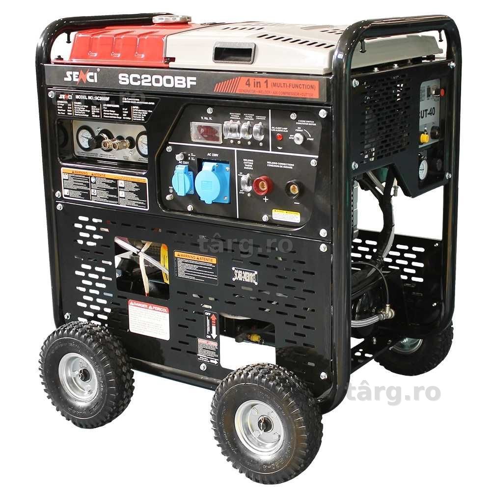 Multifunctional SENCI SC200BF 4 in 1 Generator/Sudura/Compresor/Taiere cu plasma 7.5kW / 230V 50 Hz