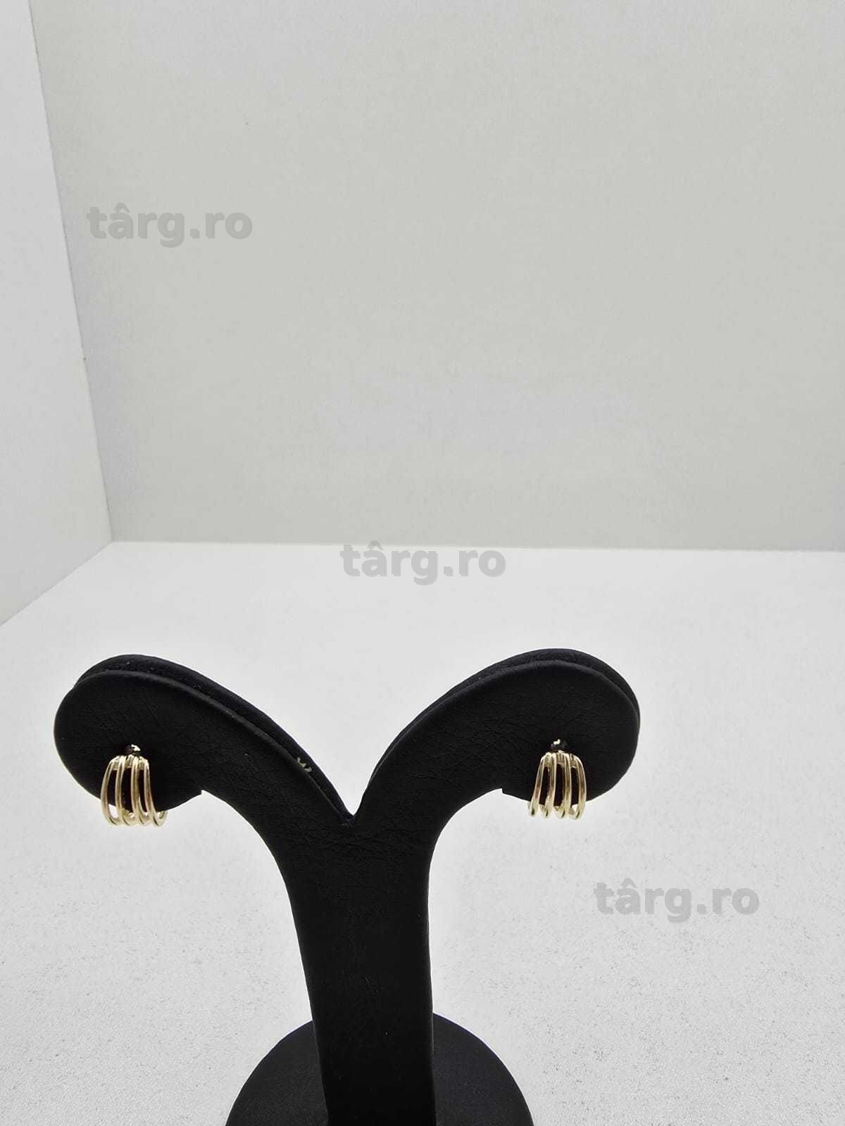 Cercei aur 14K 2.15gr (Ag25 Belvedere B.42008.1)-Garantie 2 Ani! 2