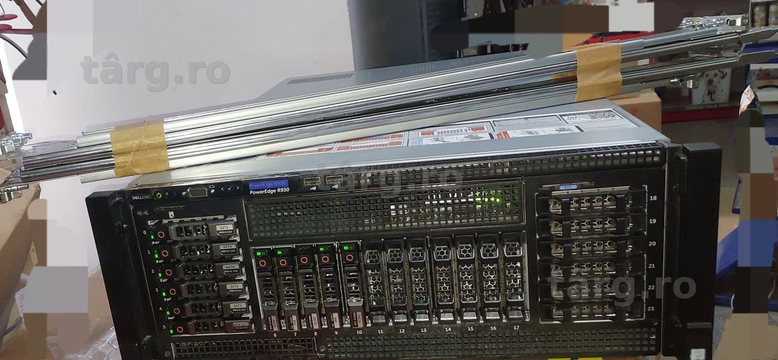 Server AI/ML/GPU Dell 4U PE R930 88Core/172Th 9.9Tb 4400W +Rails 32Gb Ram