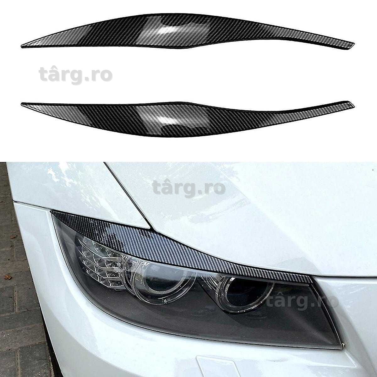 Set Pleoape Faruri Far BMW Seria 3 E90 E91 2005 - 2012, Carbon