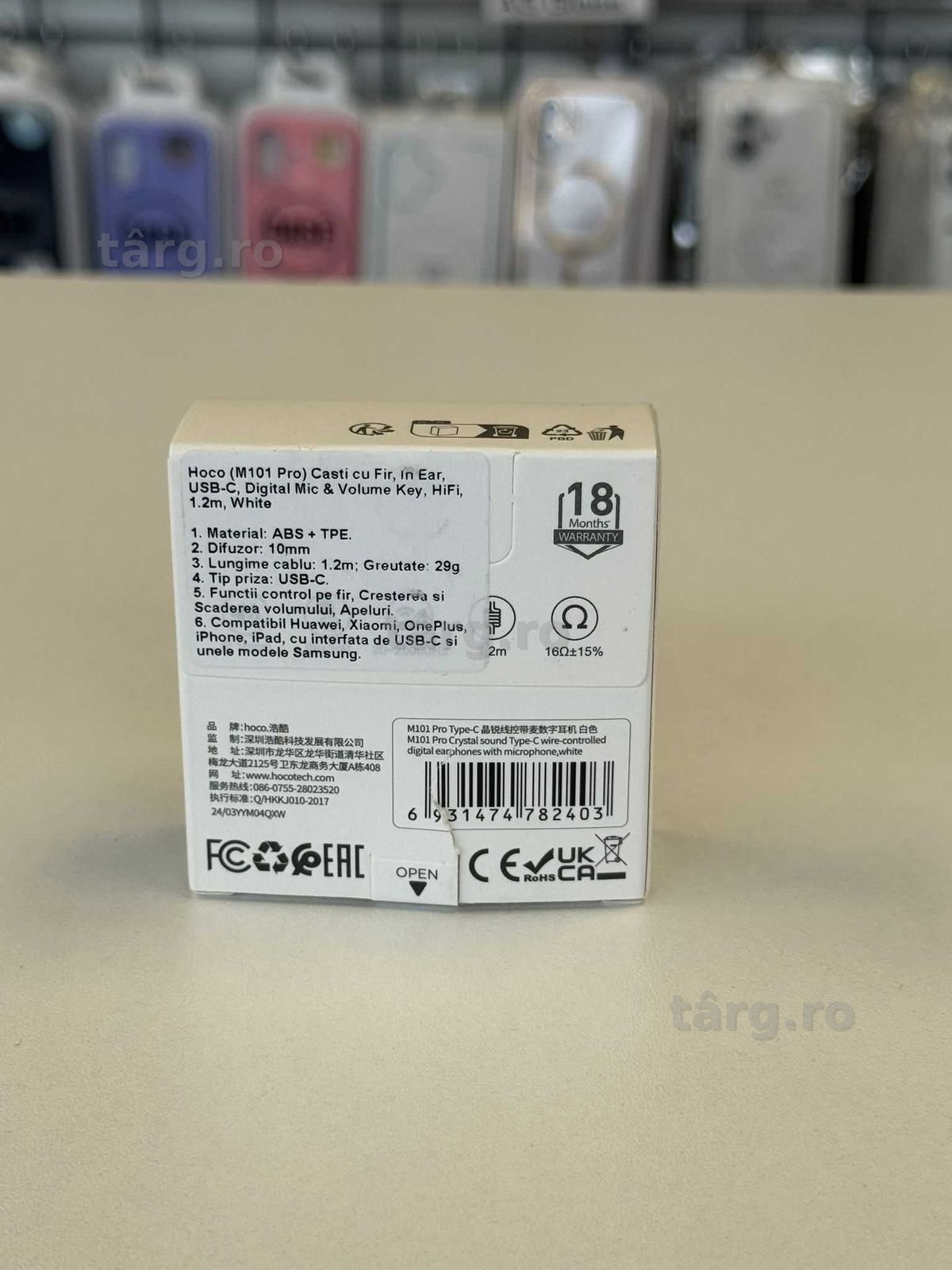Casti cu fir, Mufa USB C,compatibilitate Android si iPhone 15/16/17 3
