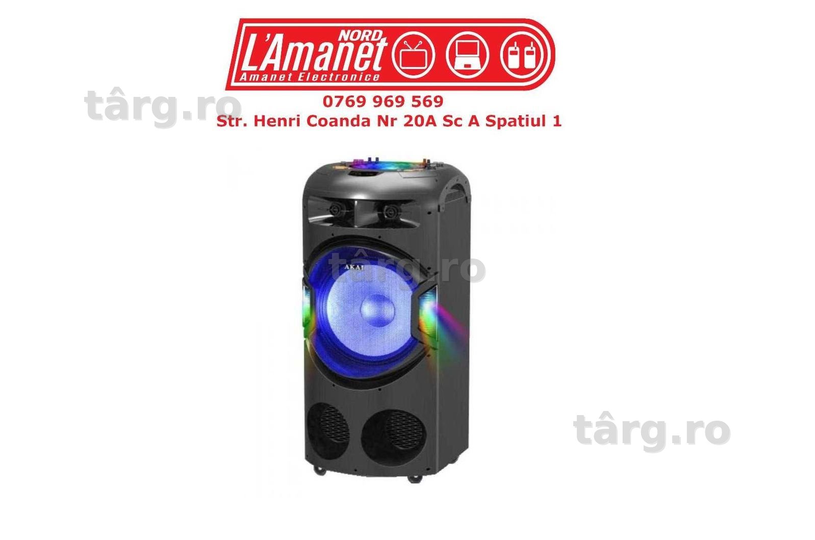 Boxa portabila activa Akai DJ-BY4L 120 W Stare Buna - Nord