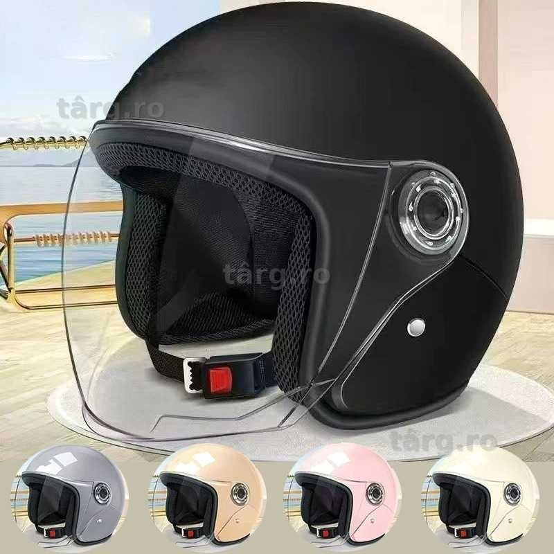 Casca moto/scuter unisex, marime universala, Neagra 3