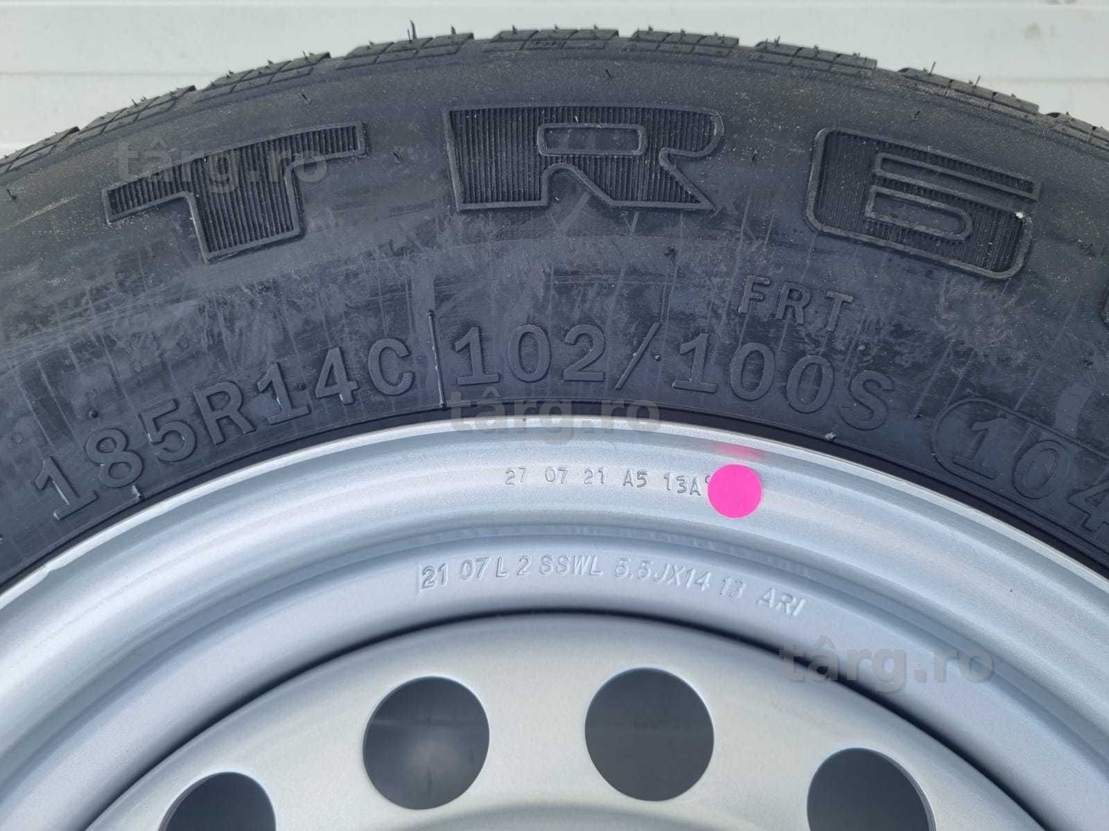 Roata 185 R14C, 102S, Anvelopa Security pe Janta 5.5Jx14 2