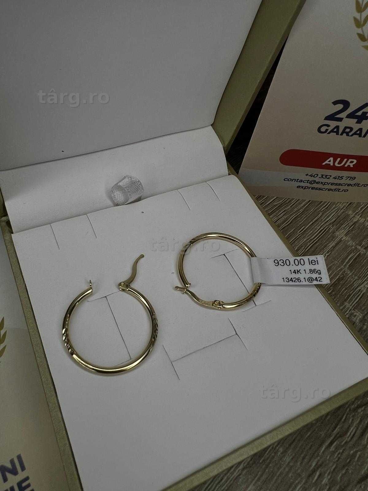 (AG42) Cercei aur 14k 1.86g b13426 - Garantie 2 ani!