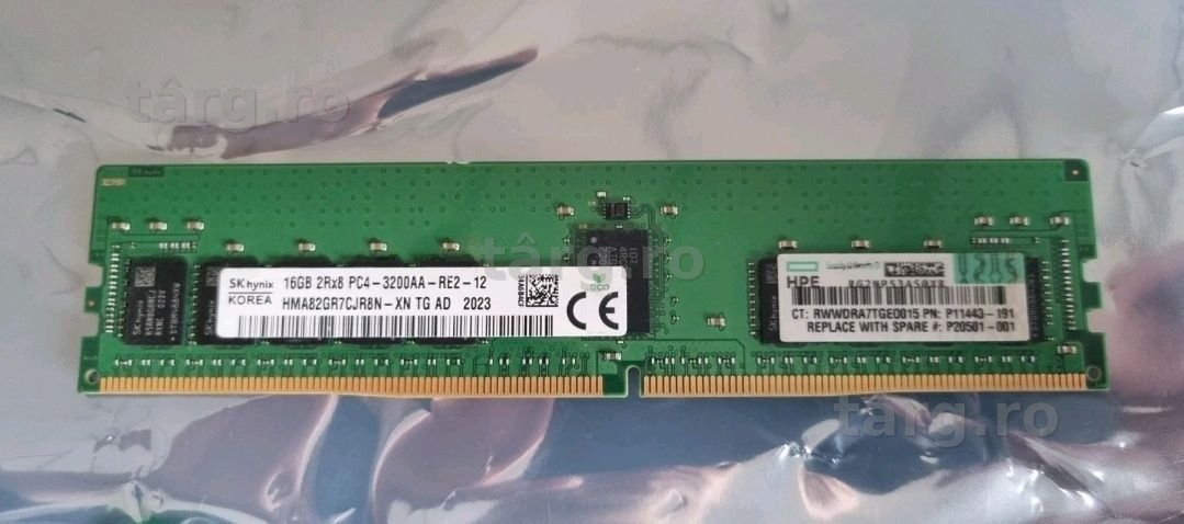 16GB 2Rx8 SK Hynix DDR4-3200AA ECC Reg RAM Model:HMA82GR7CJR8N-XN