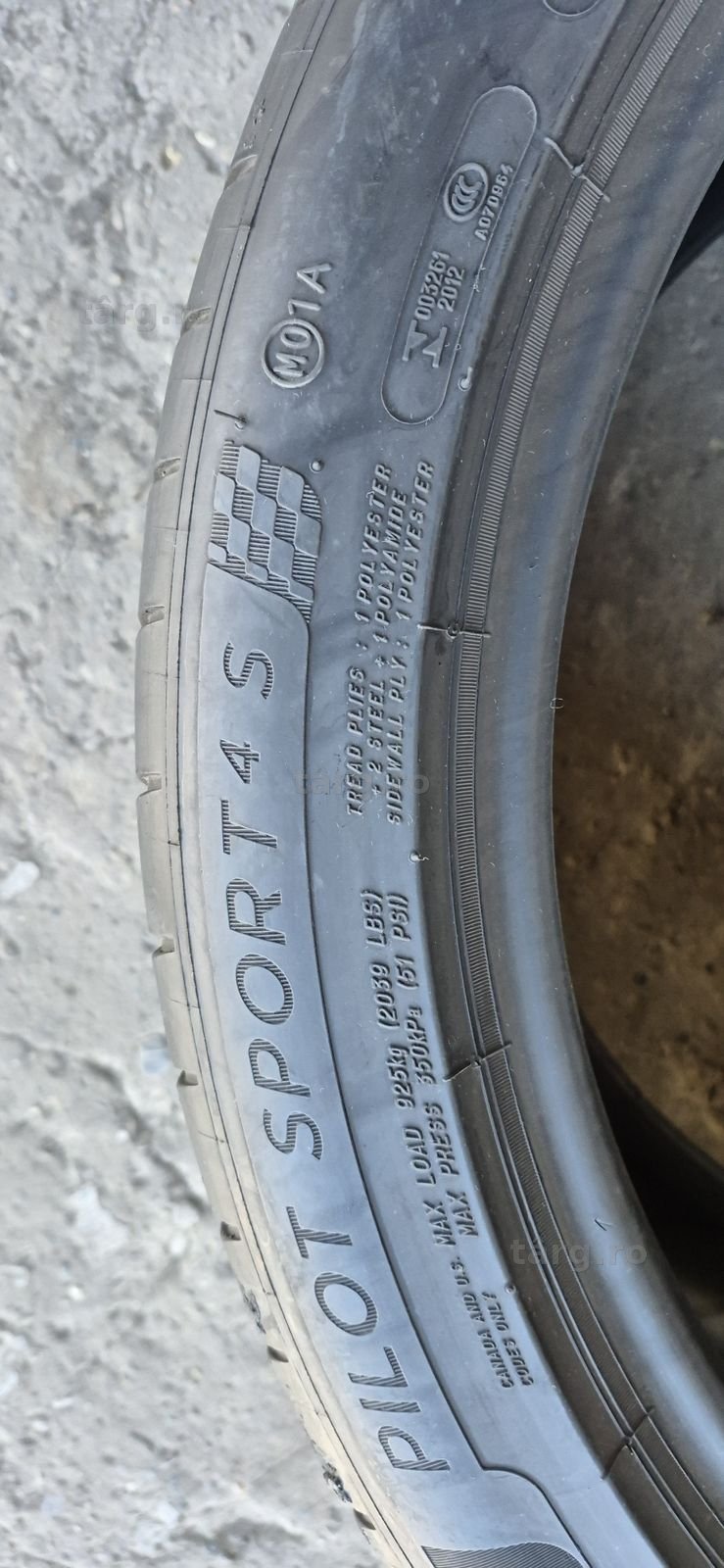 4 anvelope vara Michelin,fata 255/40/20,spate 295/35/20.Pret/buc 6