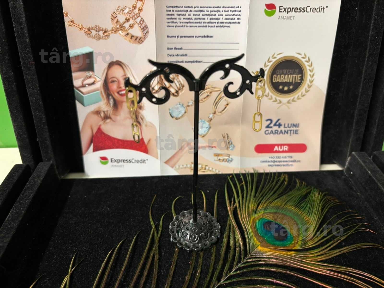Cercei aur 14k 1.15g (B.61480-Tatarasi) Garantie 2 ani-575 lei 5