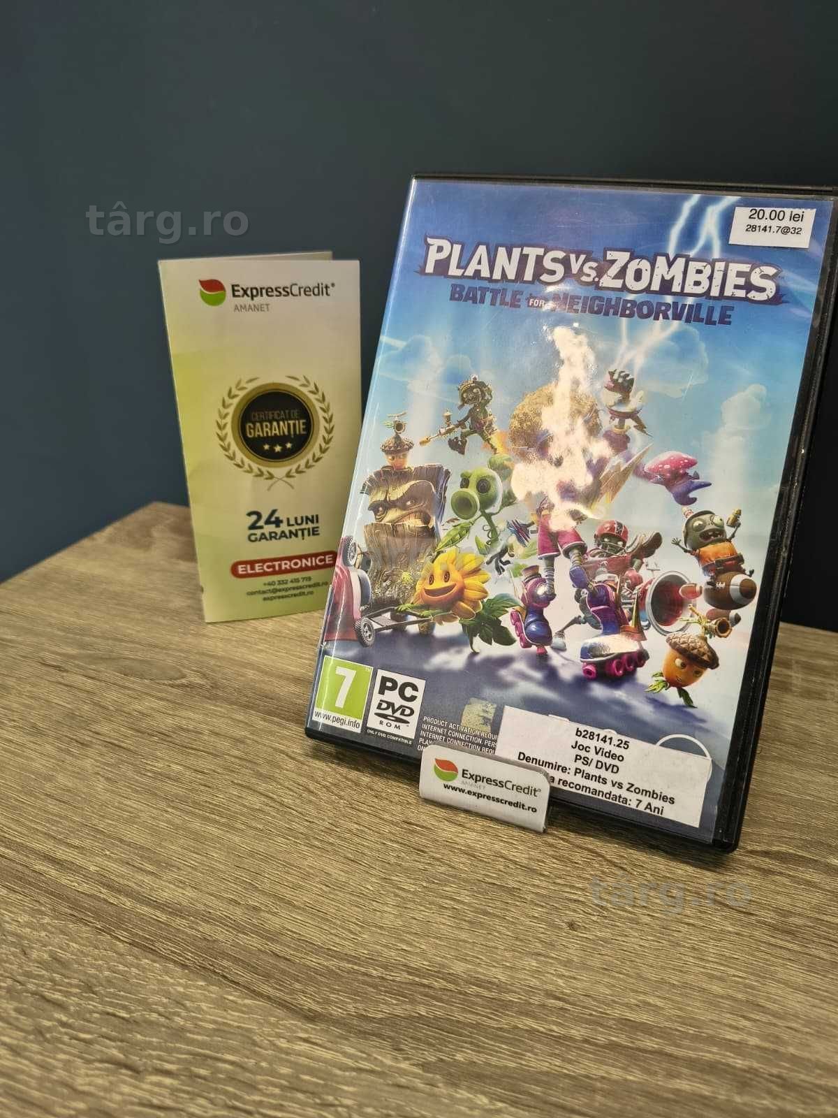 (AG51) Joc PC Plants vs Zombies b28141.7 - Garantie 2 ani!