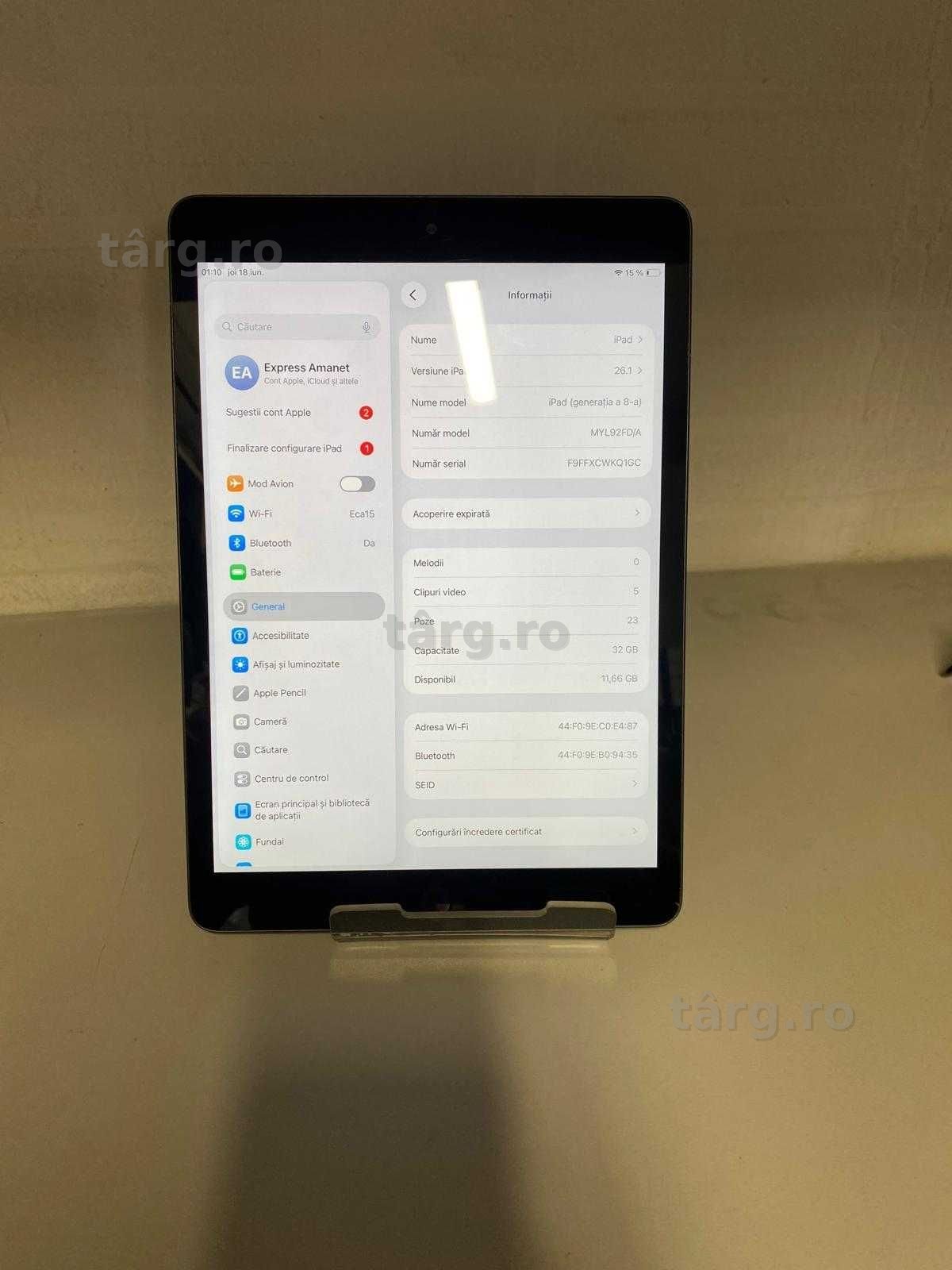 Tableta Apple Gen 8 (AG15 Gara 1 B33687)  Garantie 2 ani 2