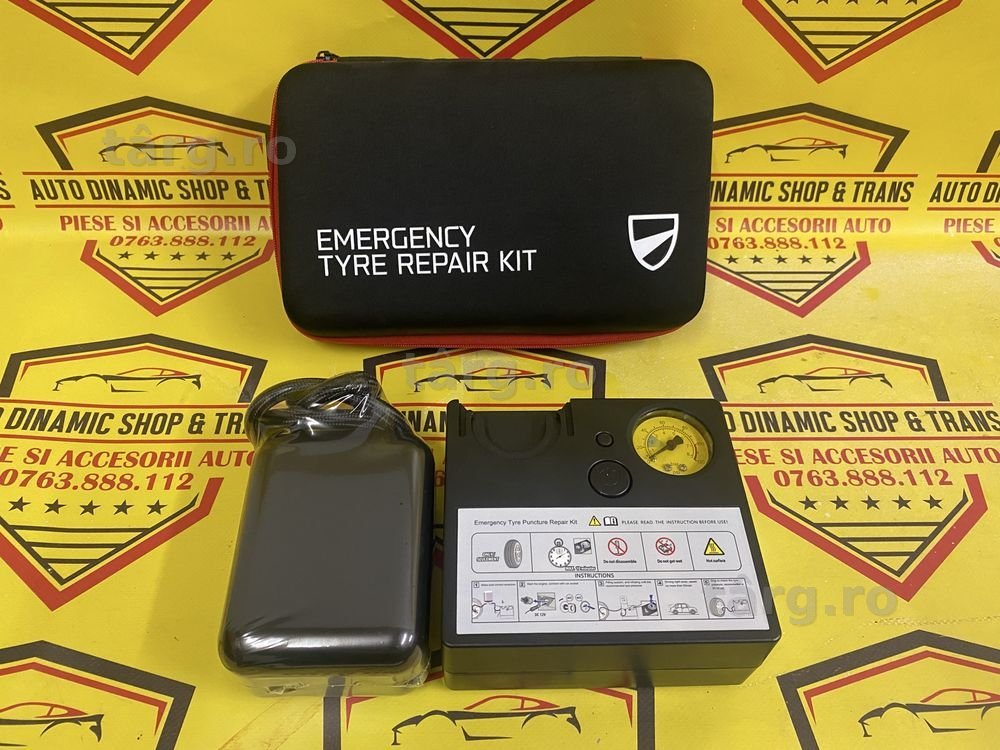 Compresor auto umflat roti  kit până autoturism multimarca 12V 120W