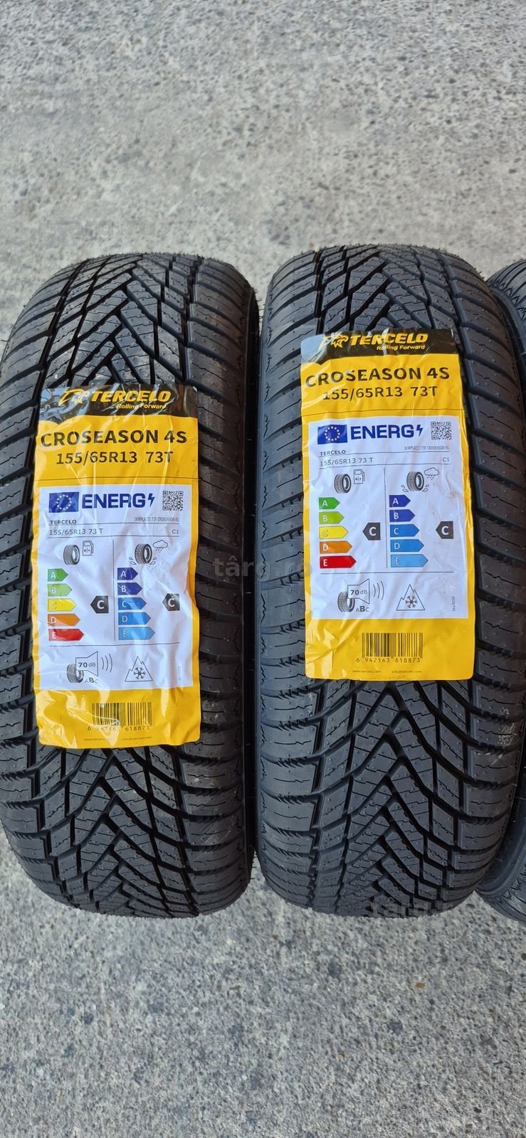 4 anvelope M+S noi Tercelo 155/65/13,dot 2025.Pretul este pe bucata. 2