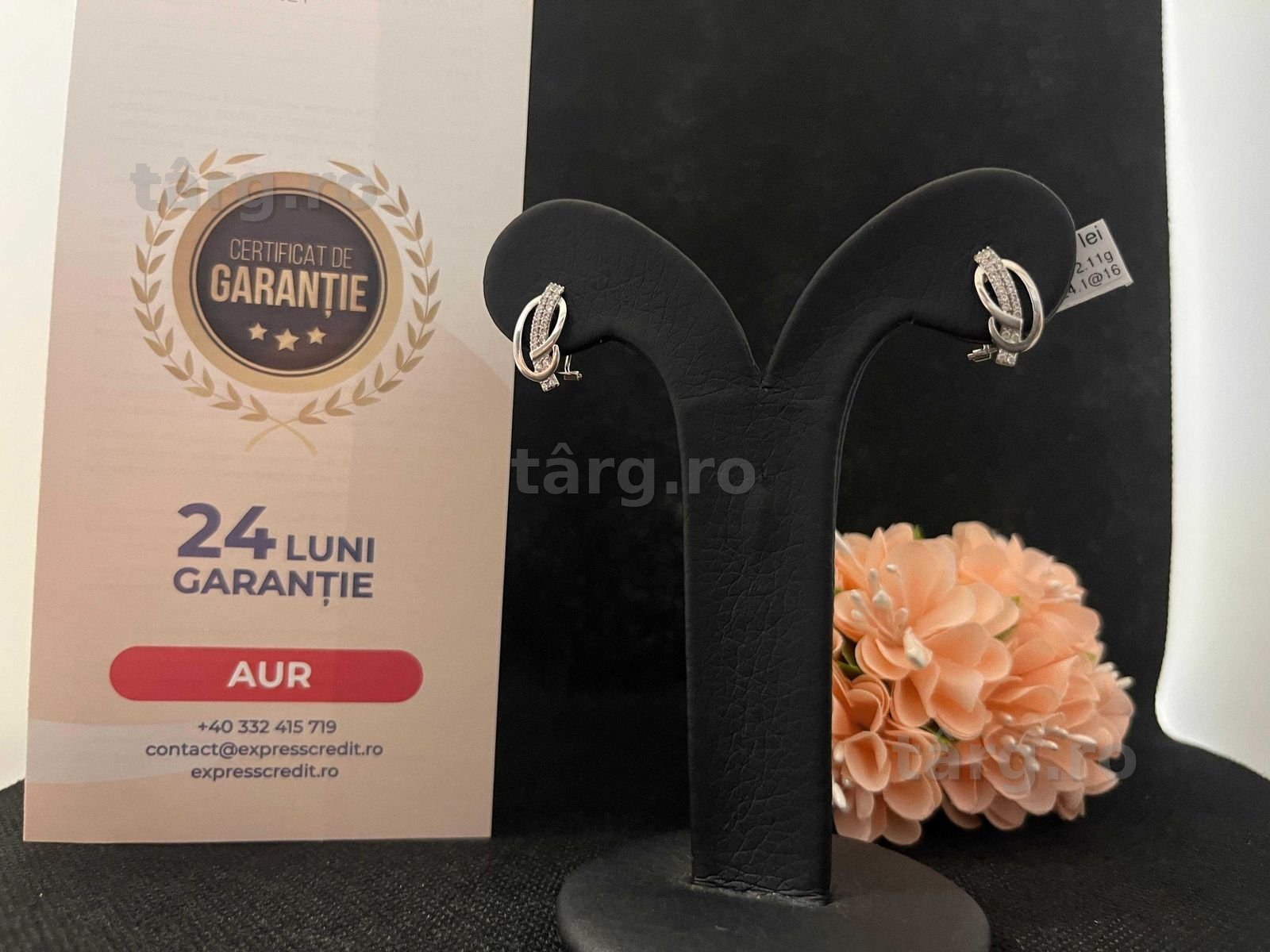 Cercei Aur 18k 2.11g (AG16 Moldova b33124)-Garantie 2 ani! 3