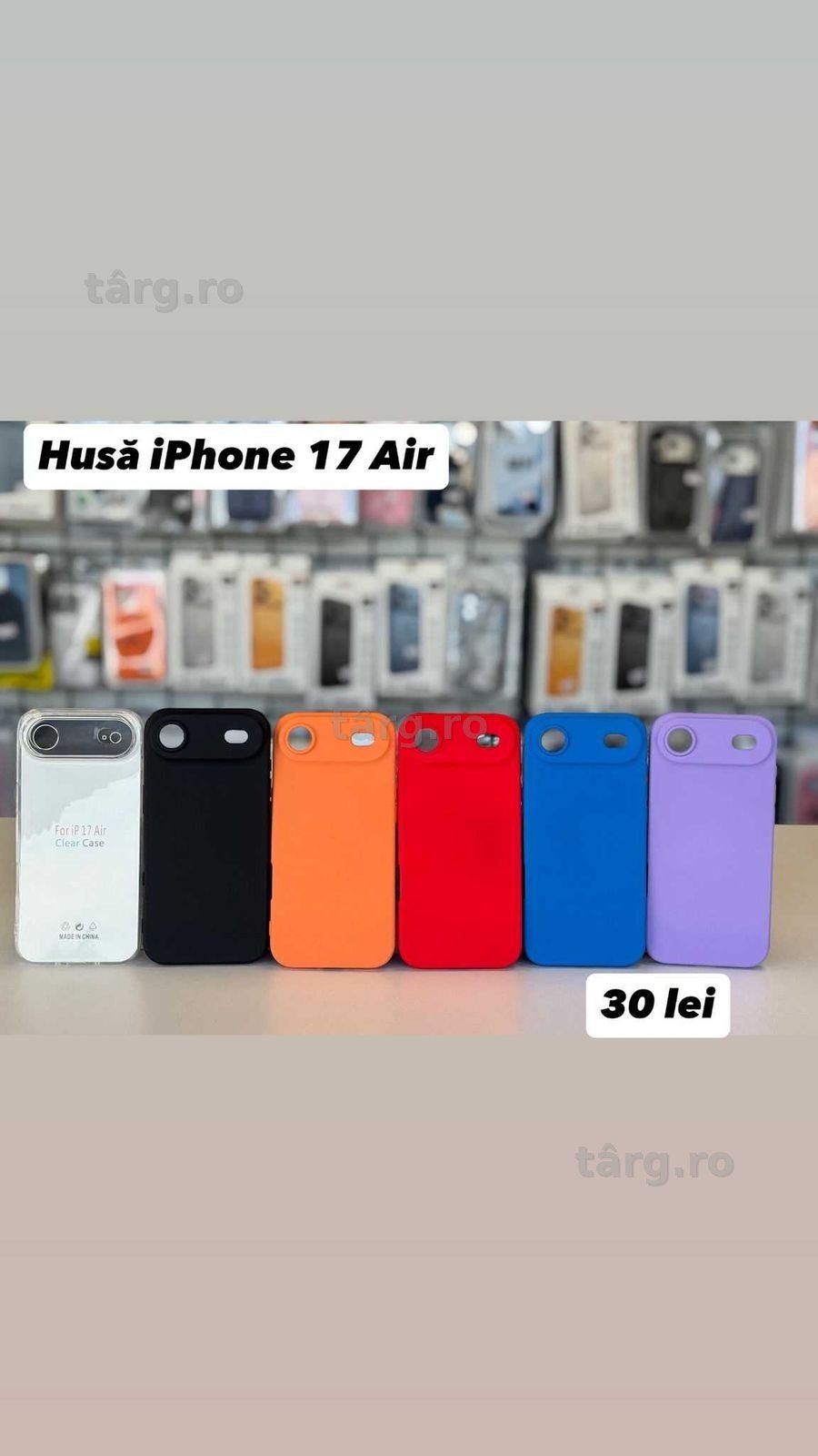 Husa silicon, folie, cablu, incarcator iPhone 17 AIR