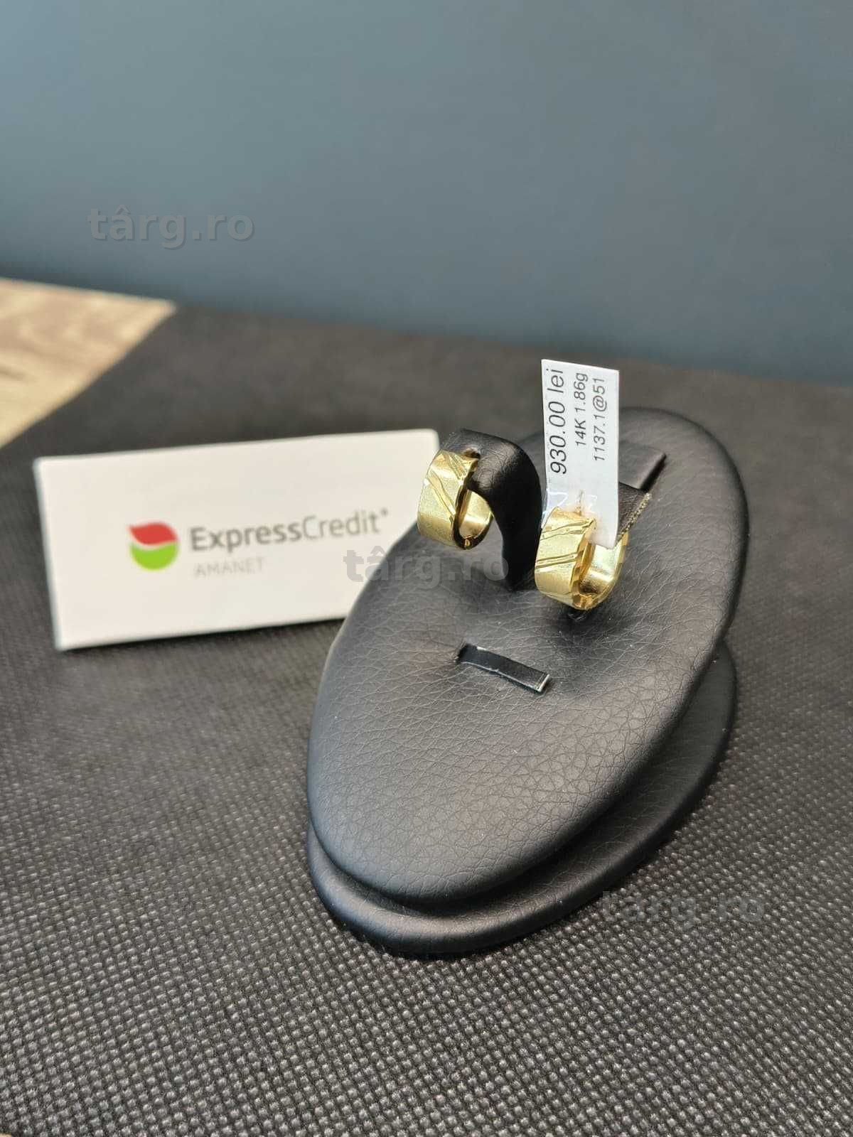 (AG51) Cercei aur 14K 1.86g b1137 - Garantie 2 ani!
