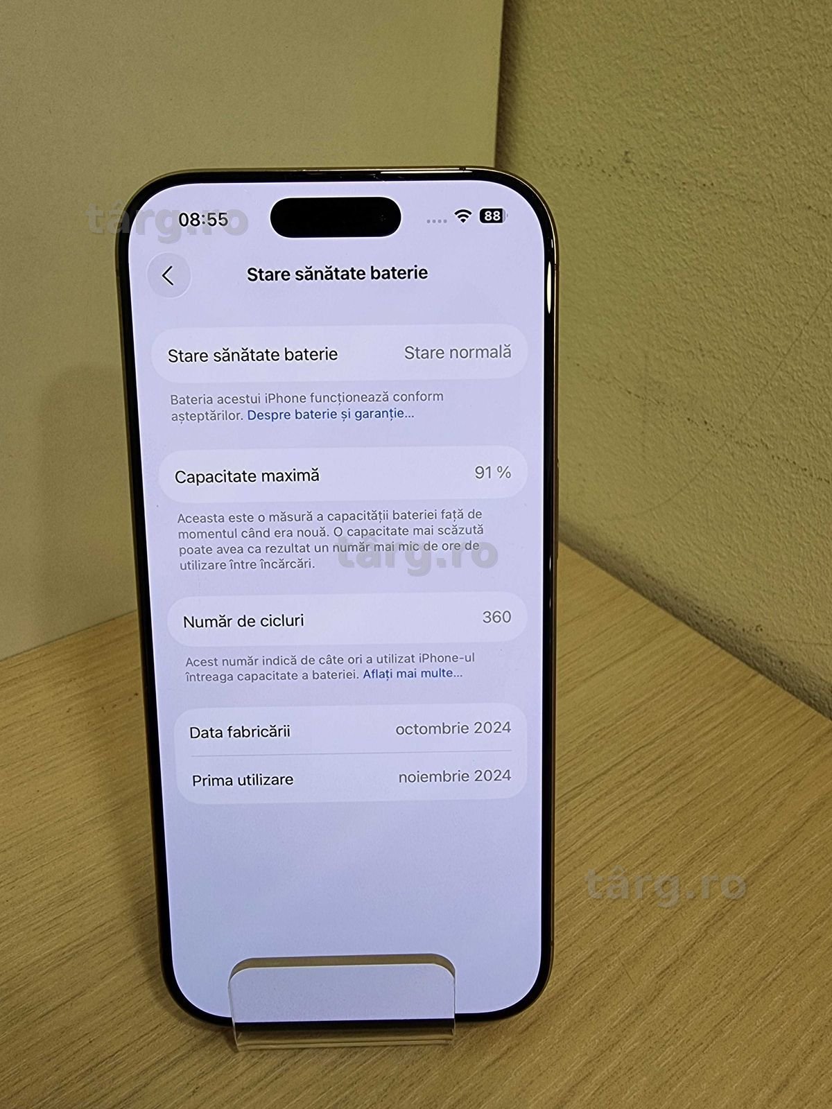 Iphone 16 Pro Desert Titanium 91% (Iulius)(B-47375) Garantie 2 ani 3