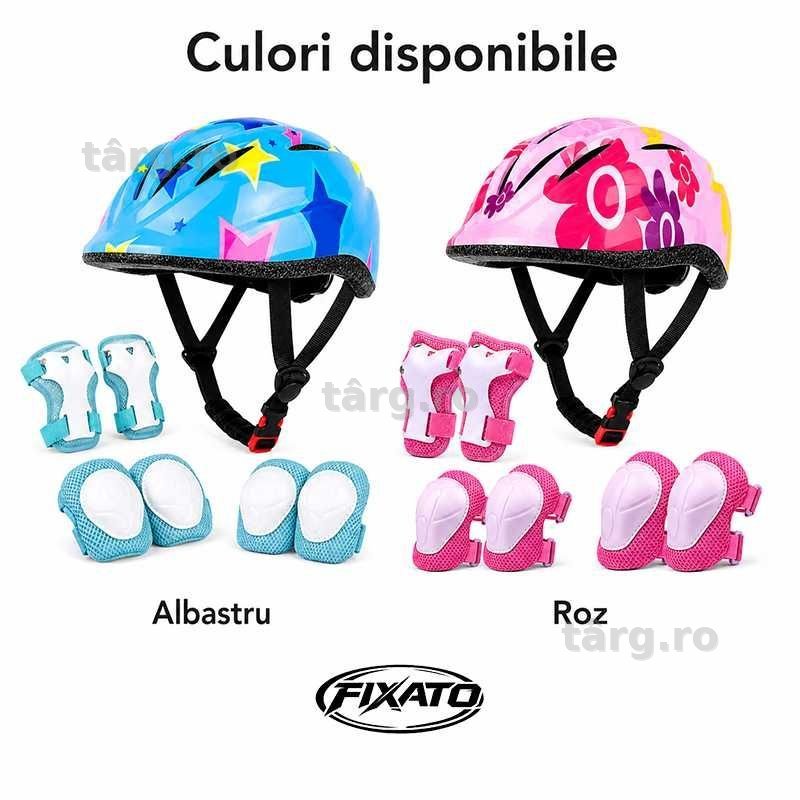 Set Protectie Pentru Copii 7 in 1, Casca cu Marime Reglabila, Genunchiere, Cotiere si Aparatori Incheieturi pentru Bicicleta, Trotineta, Role 5