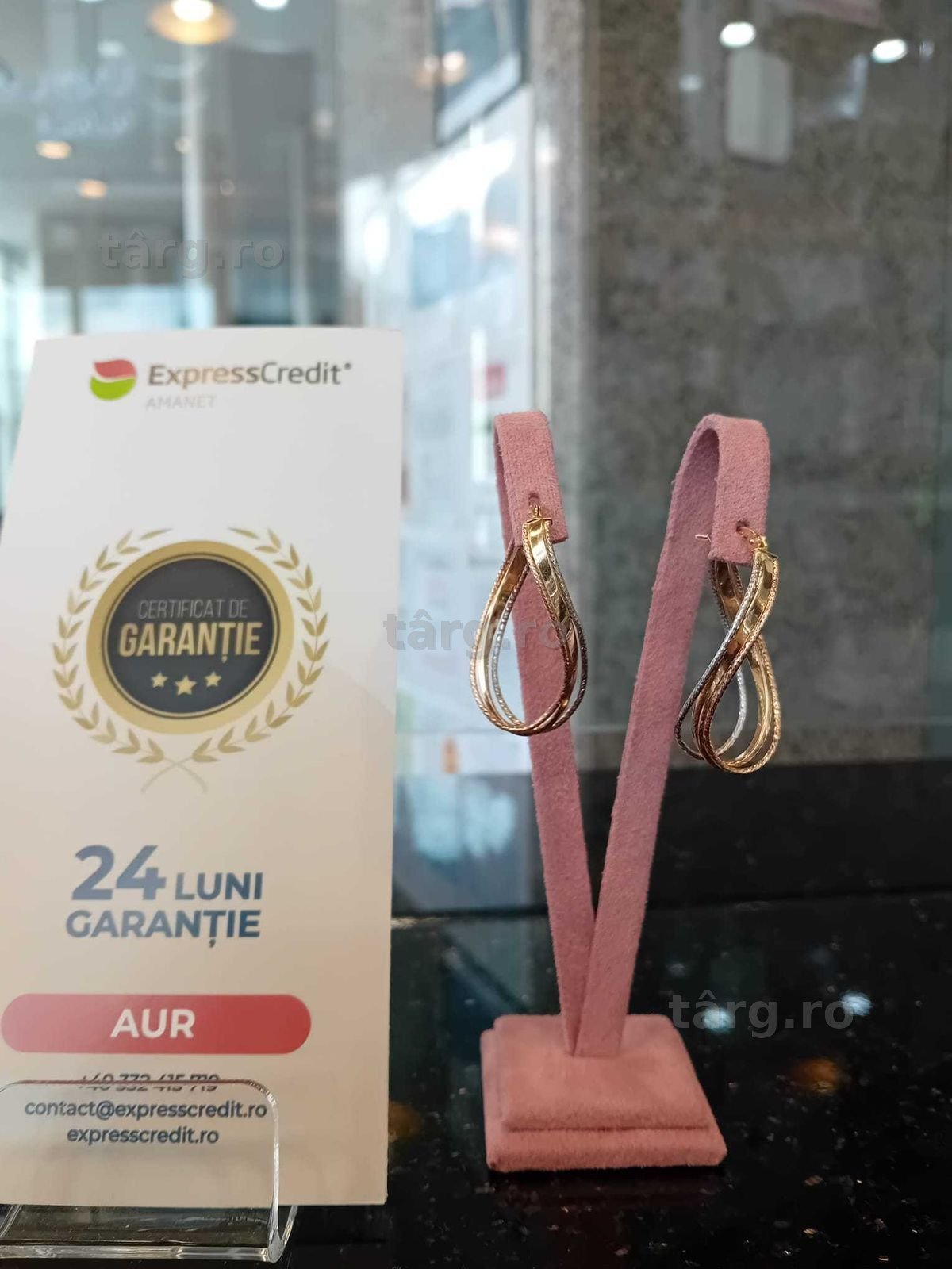 Cercei aur 14k 2.92g (Iulius Mall)(B-445.4) Garantie 2 ani!