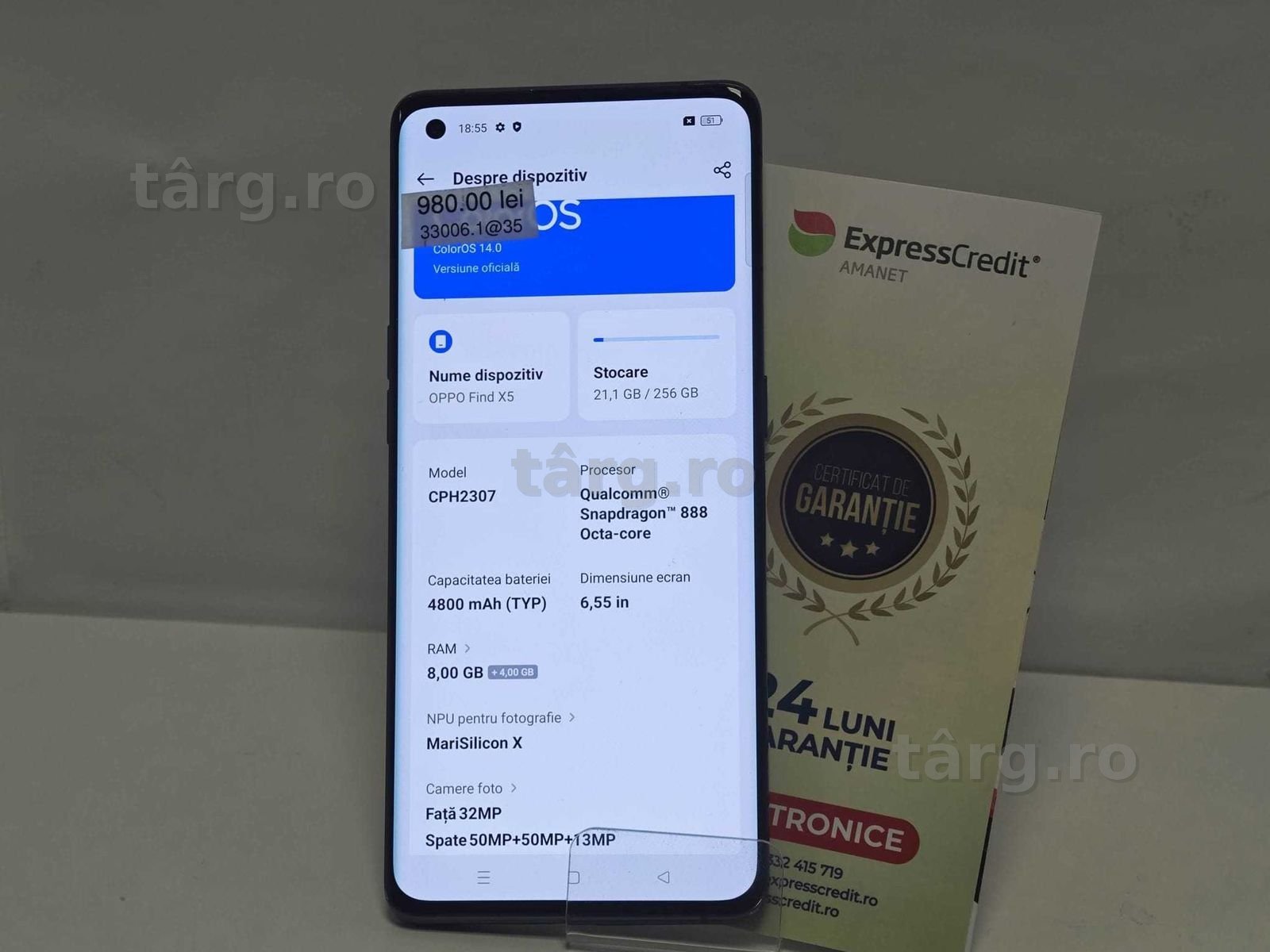 Telefon Oppo Find X5 (AG32 B33006.1-ag35)  2 ANI GARANTIE!