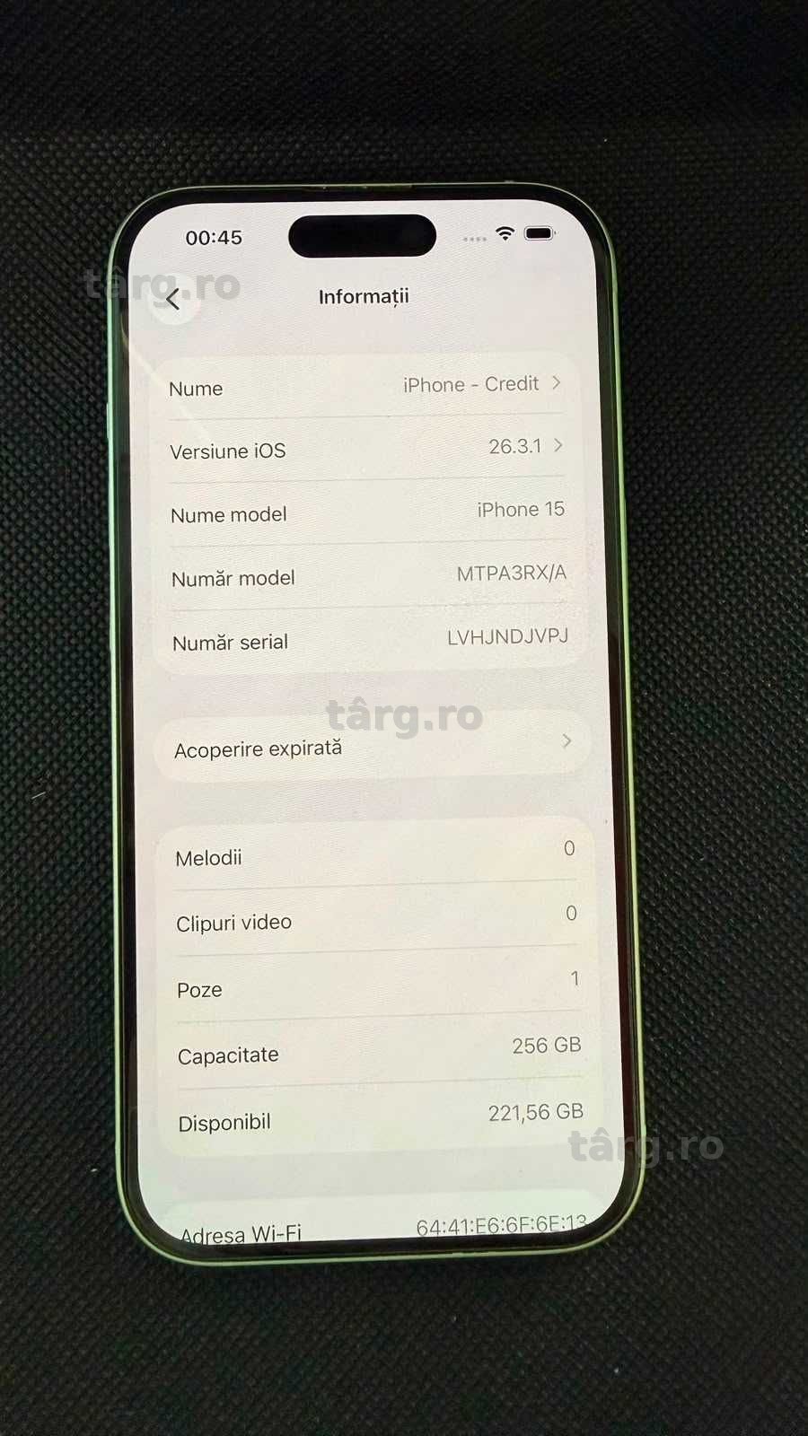 Iphone 15 SB 84%  (Ag.21) Garantie 2 ani